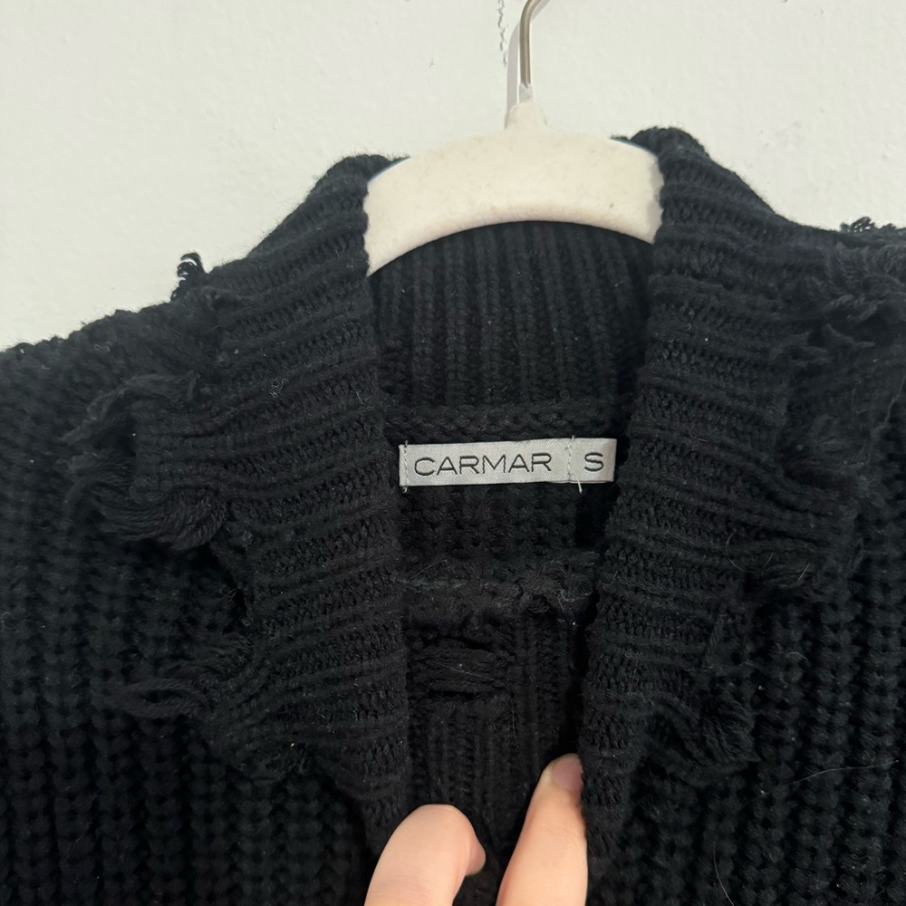 CARMAR DENIM DISTRESSED SWEATER from LF STORE